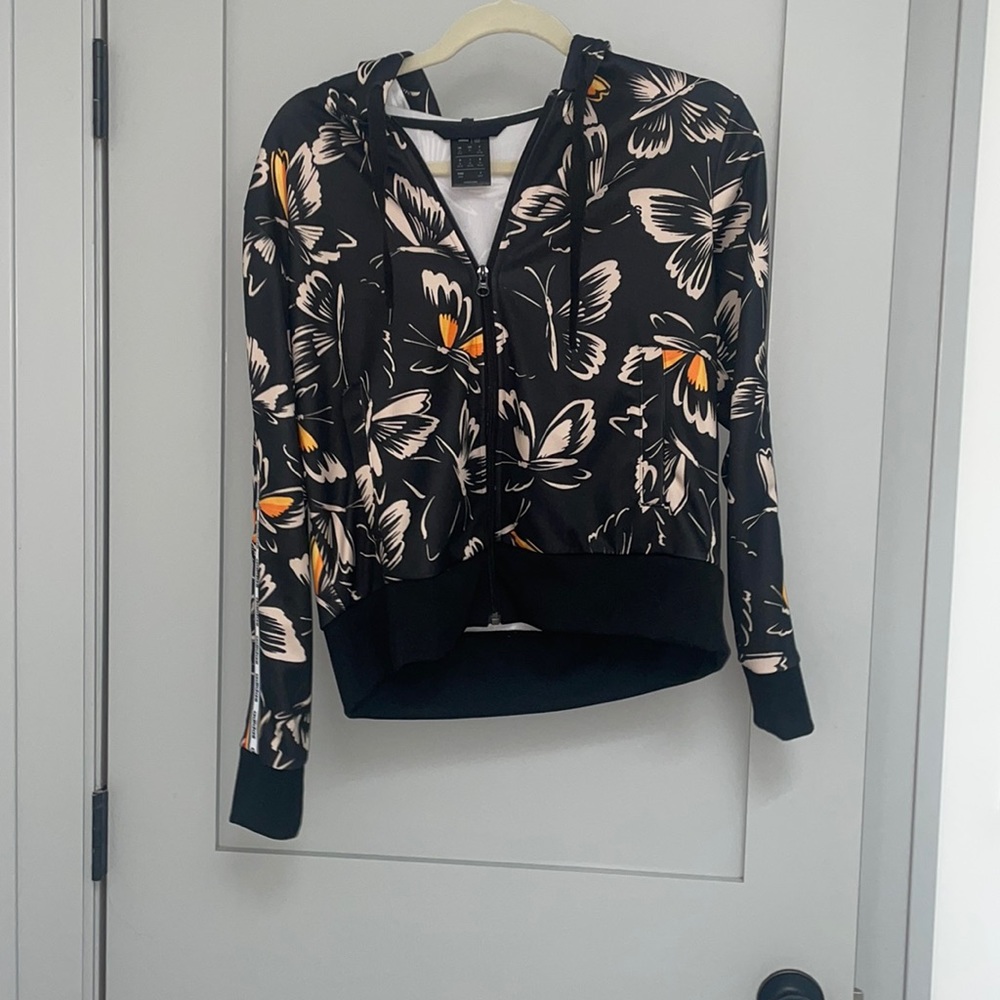 Adidas zipup with hood. Butterfly details